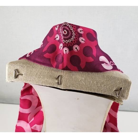 COACH Breast Cancer Awareness Slim Scarf Signature Logo Pink Red Silk Reversible - Picture 6 of 16